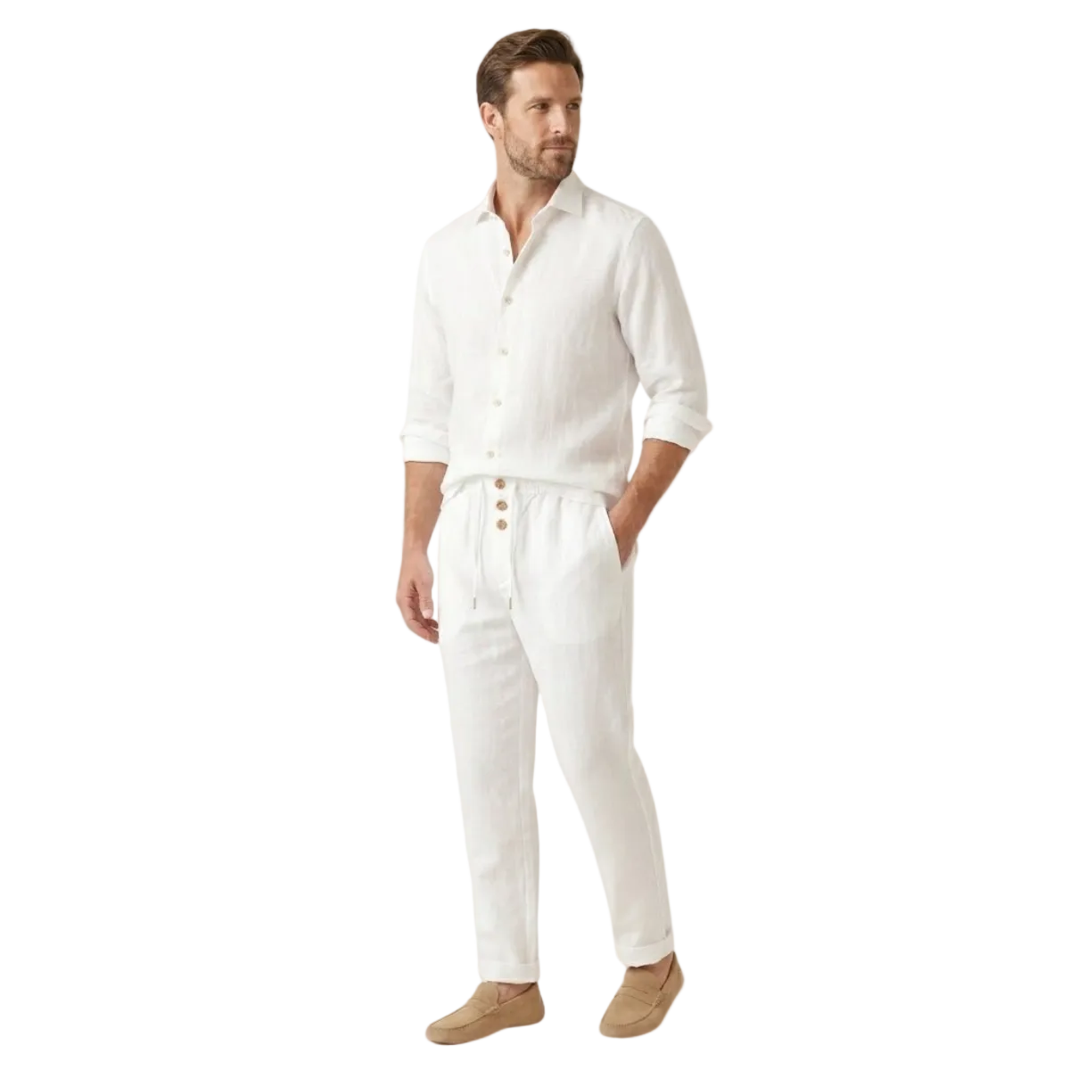 Hose Herren Gerader Beinverlauf Klassische Schnittform