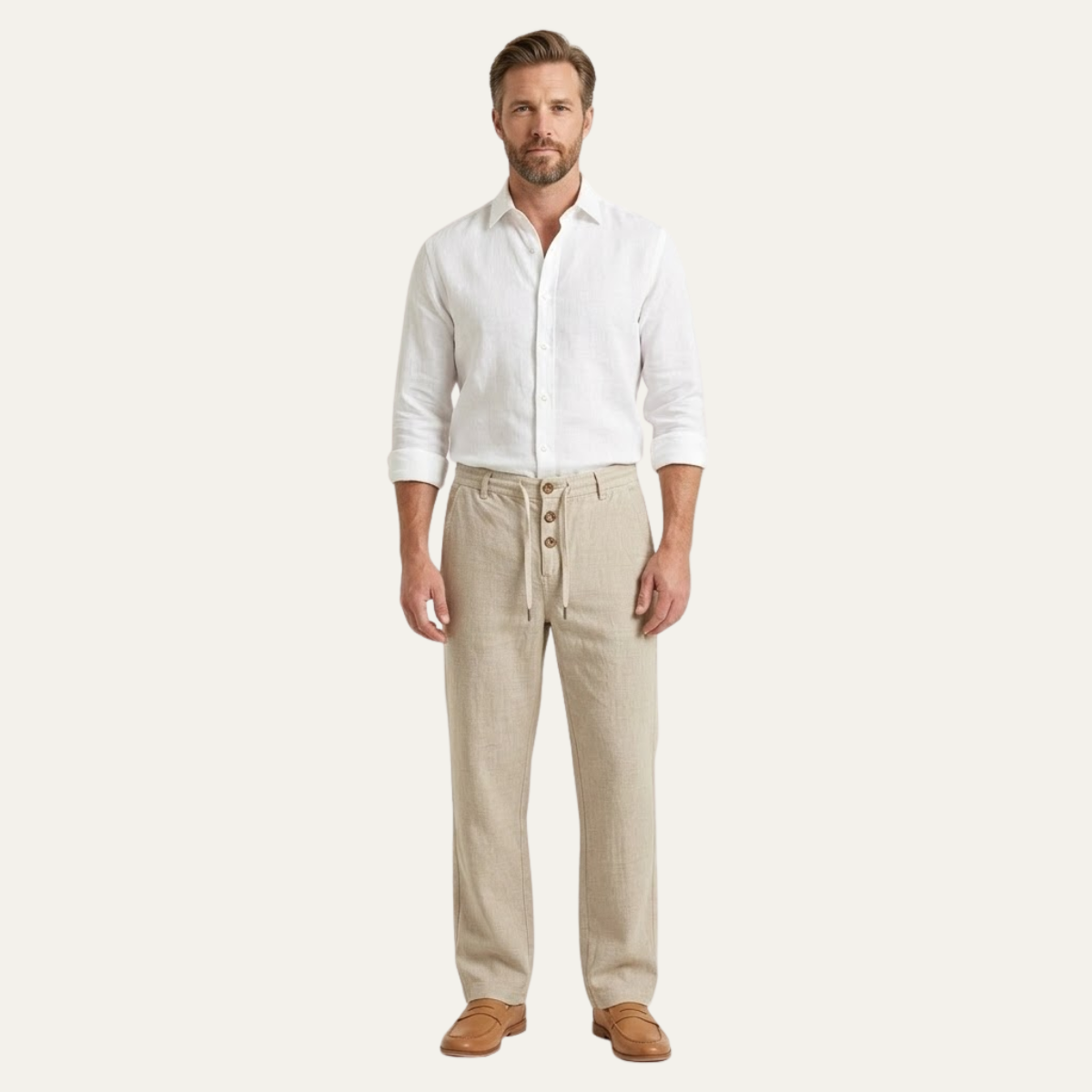 Hose Herren Gerader Beinverlauf Klassische Schnittform