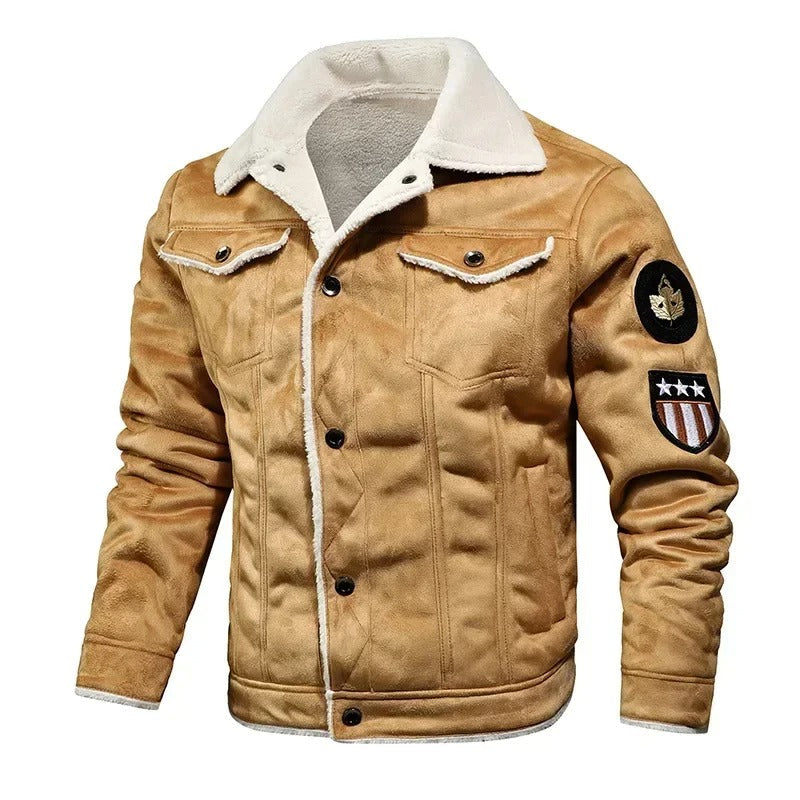 Jacke Herren weiter Schnitt mit Fronttaschen lässige Silhouette