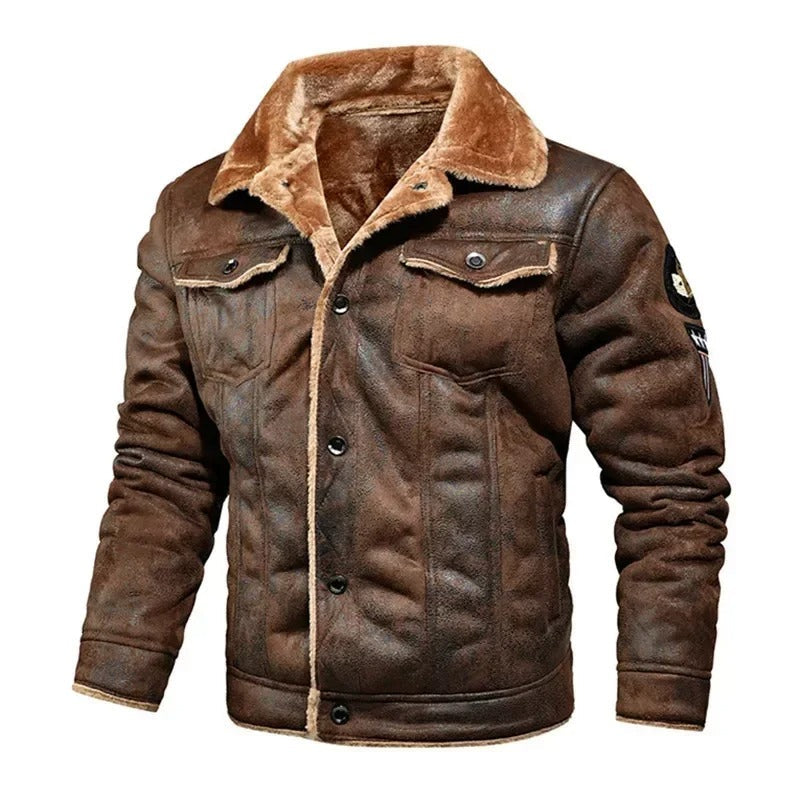 Jacke Herren weiter Schnitt mit Fronttaschen lässige Silhouette