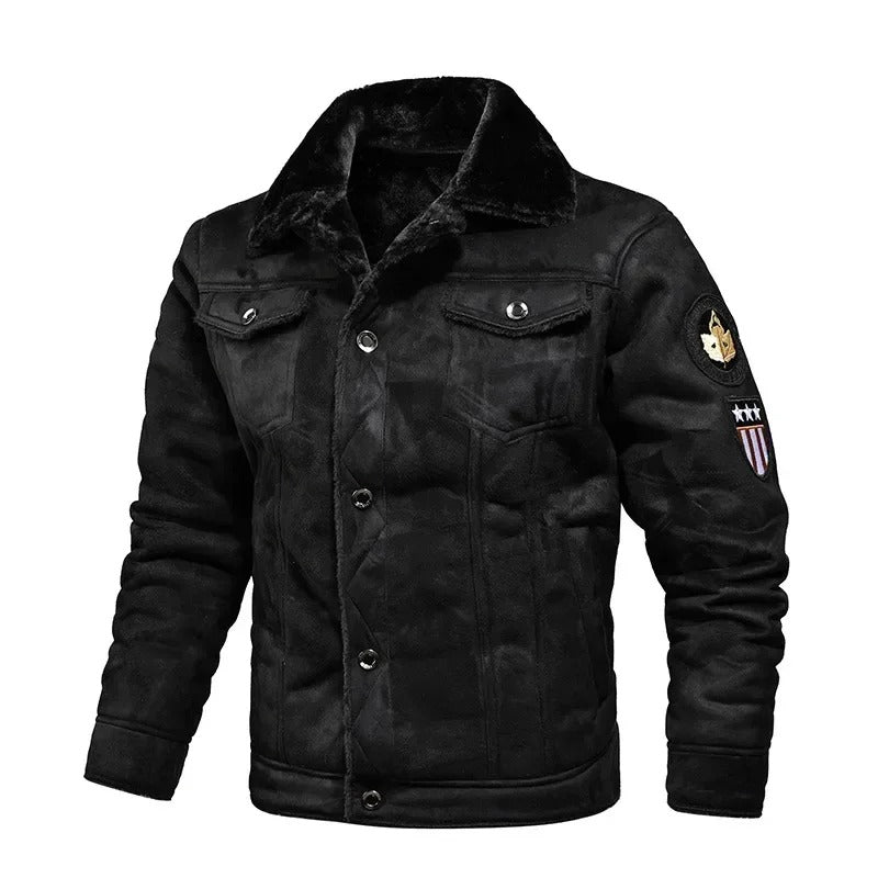 Jacke Herren weiter Schnitt mit Fronttaschen lässige Silhouette