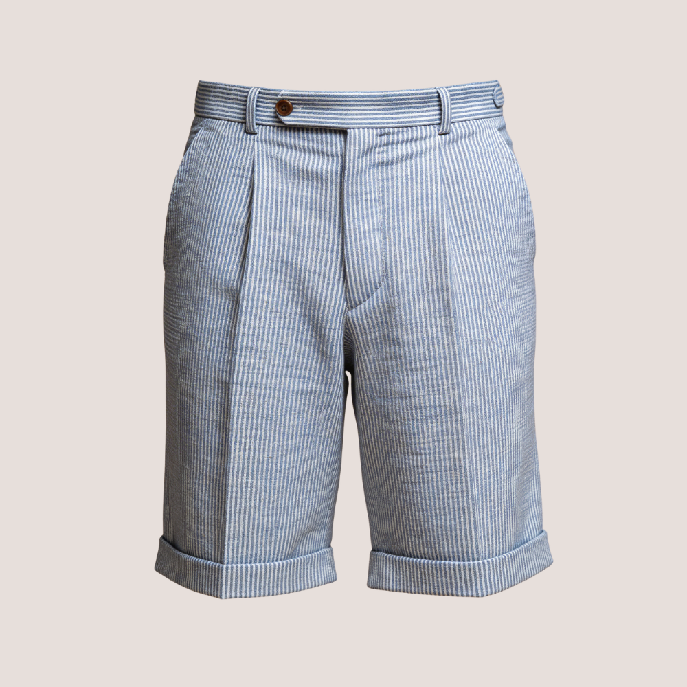 Leinen Shorts Herren – Hoher Bund & Bundfalten