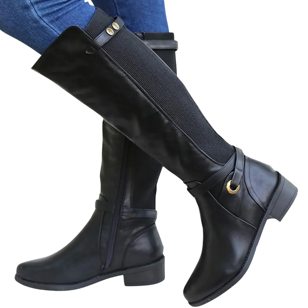 Stiefel Damen Wadenhoch rutschhemmend mit verstellbarem Verschluss