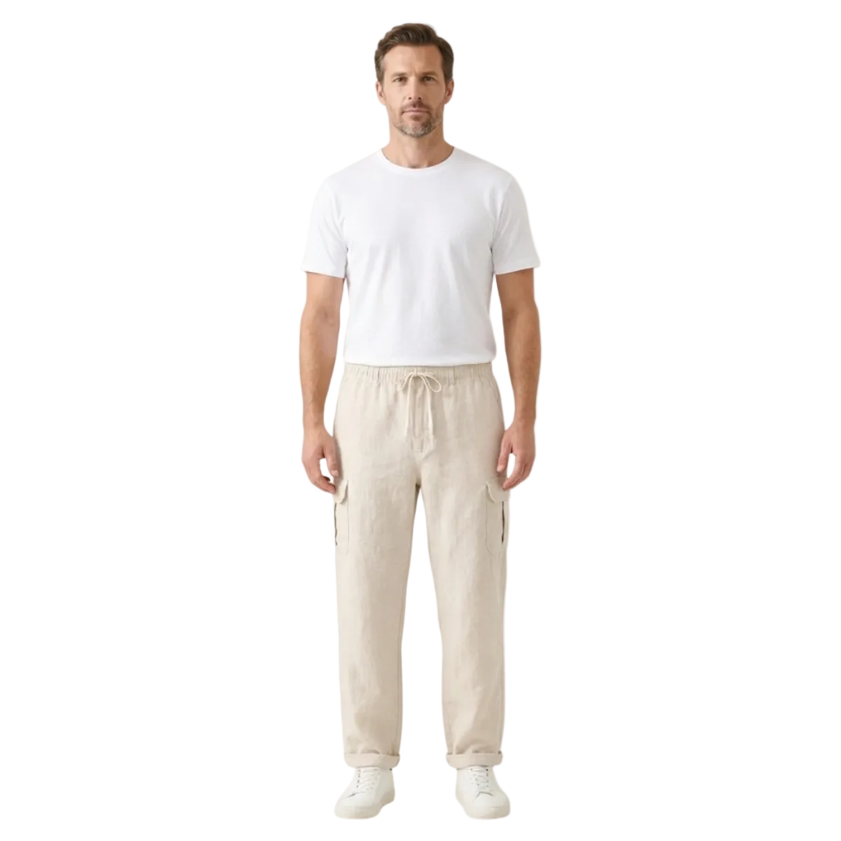 Leinen Cargohose Herren – Weiter Schnitt & Mehrtaschen