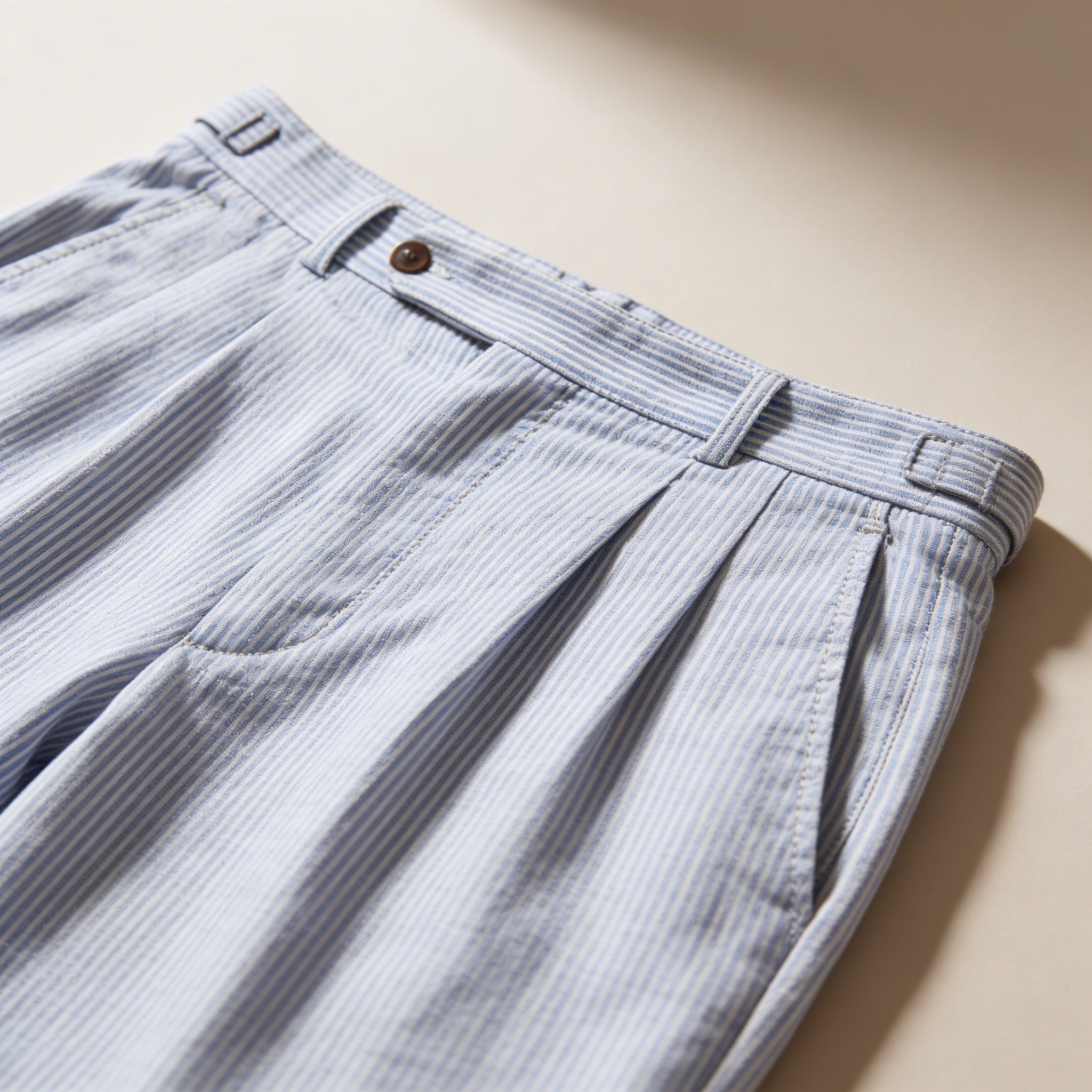 Leinen Shorts Herren – Hoher Bund & Bundfalten