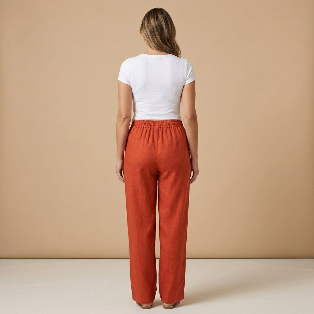 Leinenhose Damen – Lockerer Schnitt & verkürzte Länge