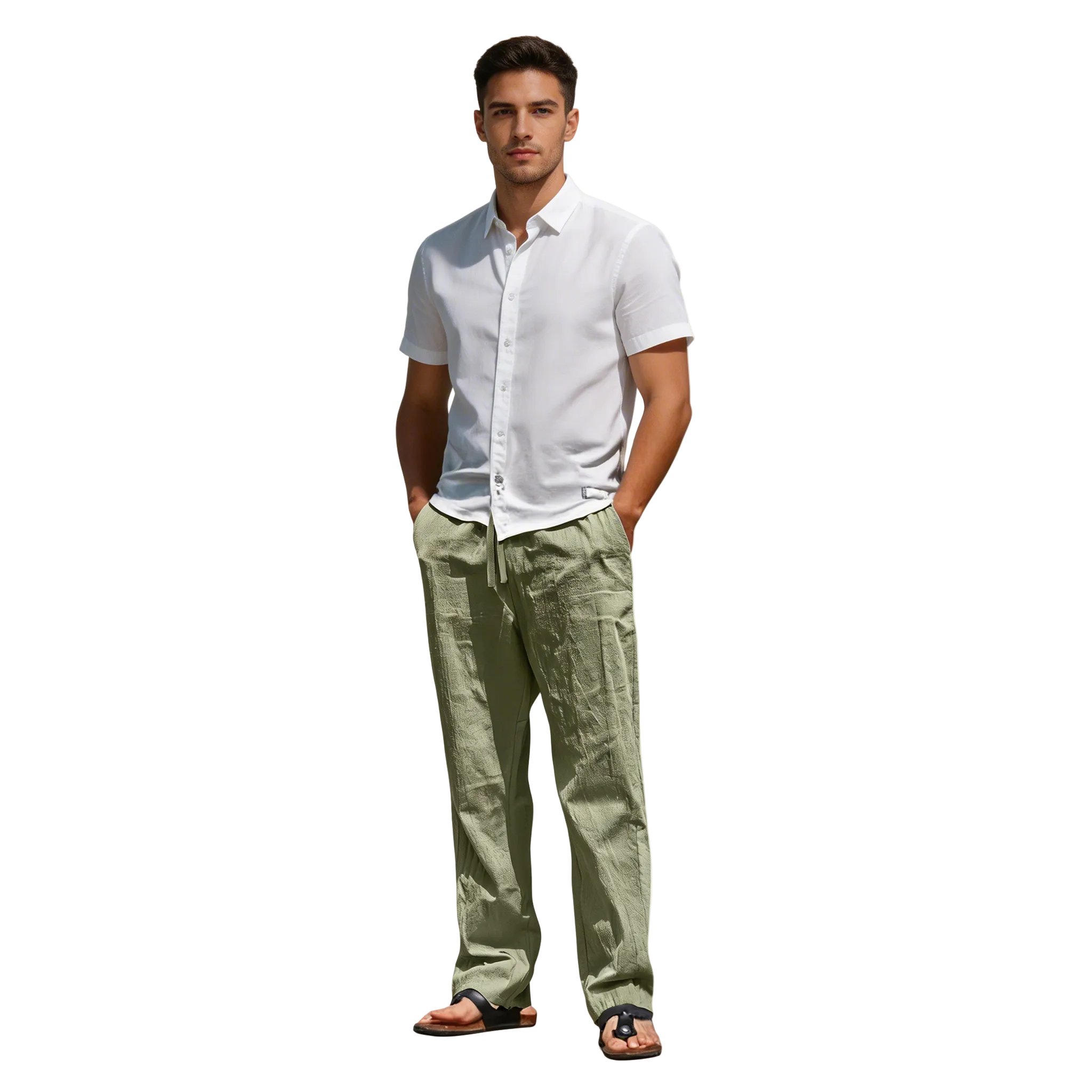 Leinenhose Herren – Schmal zulaufend & moderne Beinform
