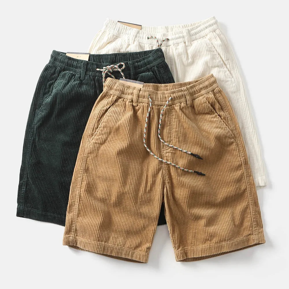 Leinenshorts Herren – Lockerer Schnitt, Länge über dem Knie