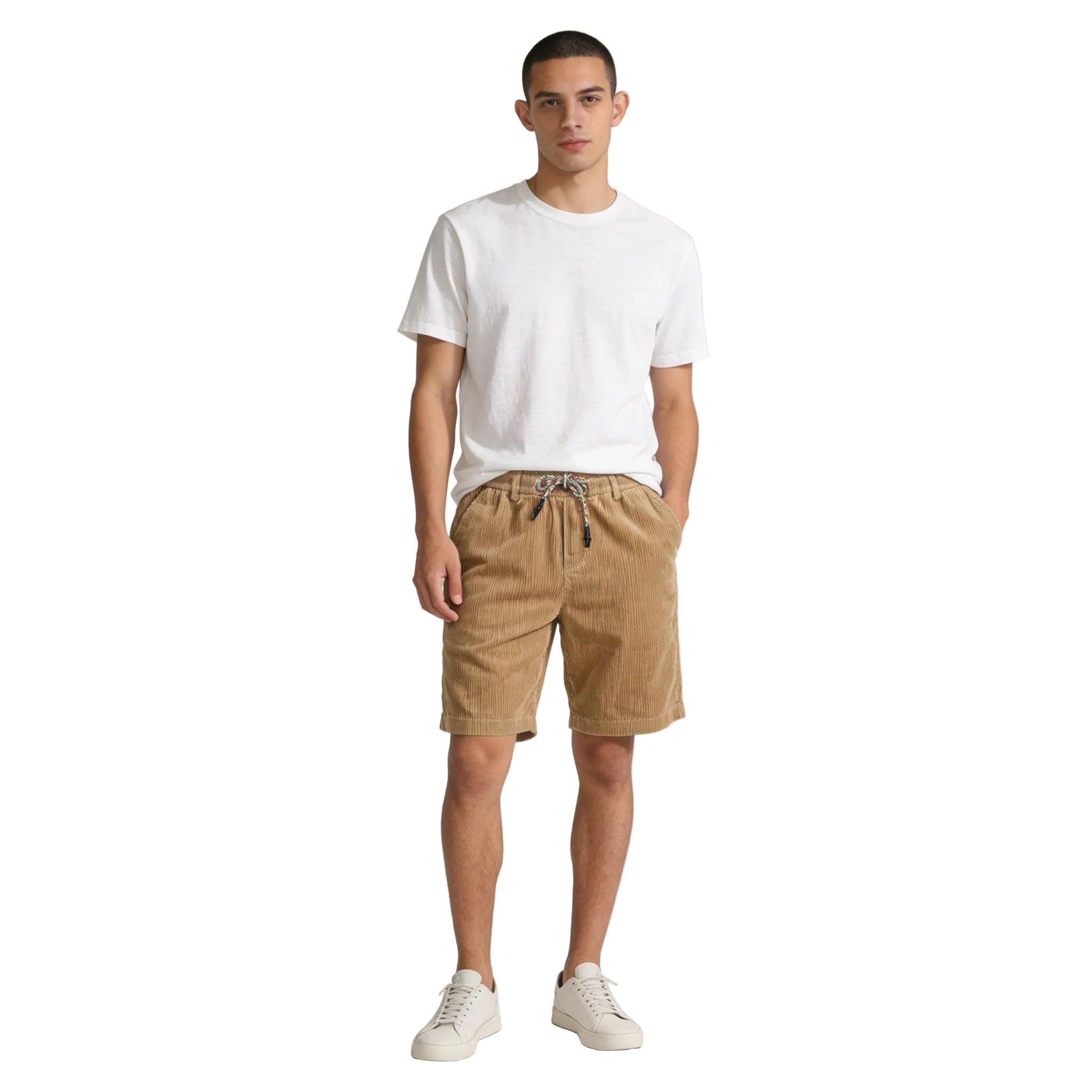 Leinenshorts Herren – Lockerer Schnitt, Länge über dem Knie