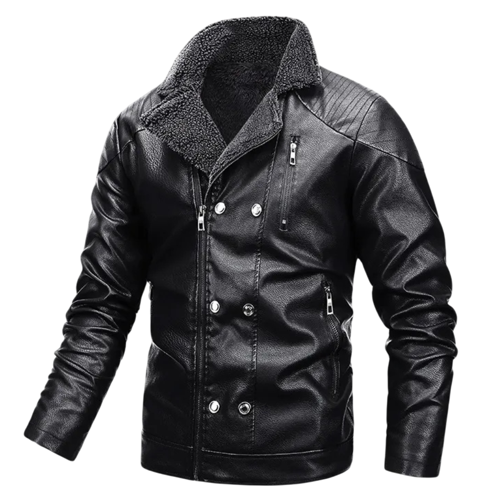 Motorradjacke Herren Reißverschluss moderne Passform