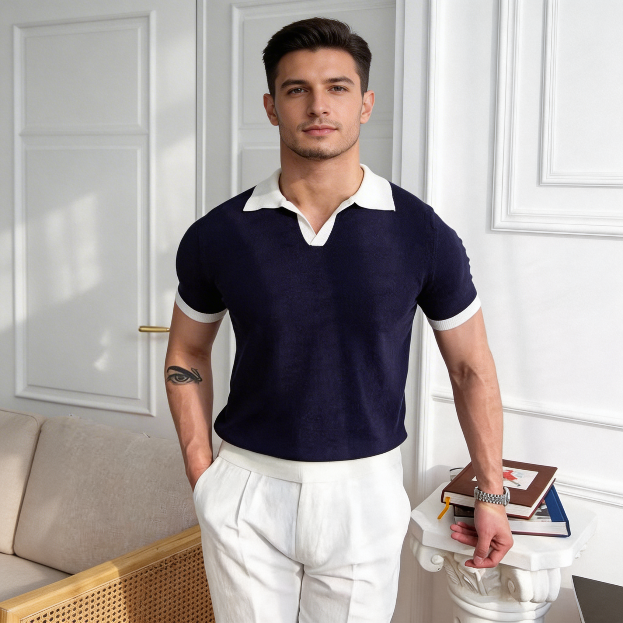 Poloshirt Herren Kurzarm Klassische Ausführung Zeitlos