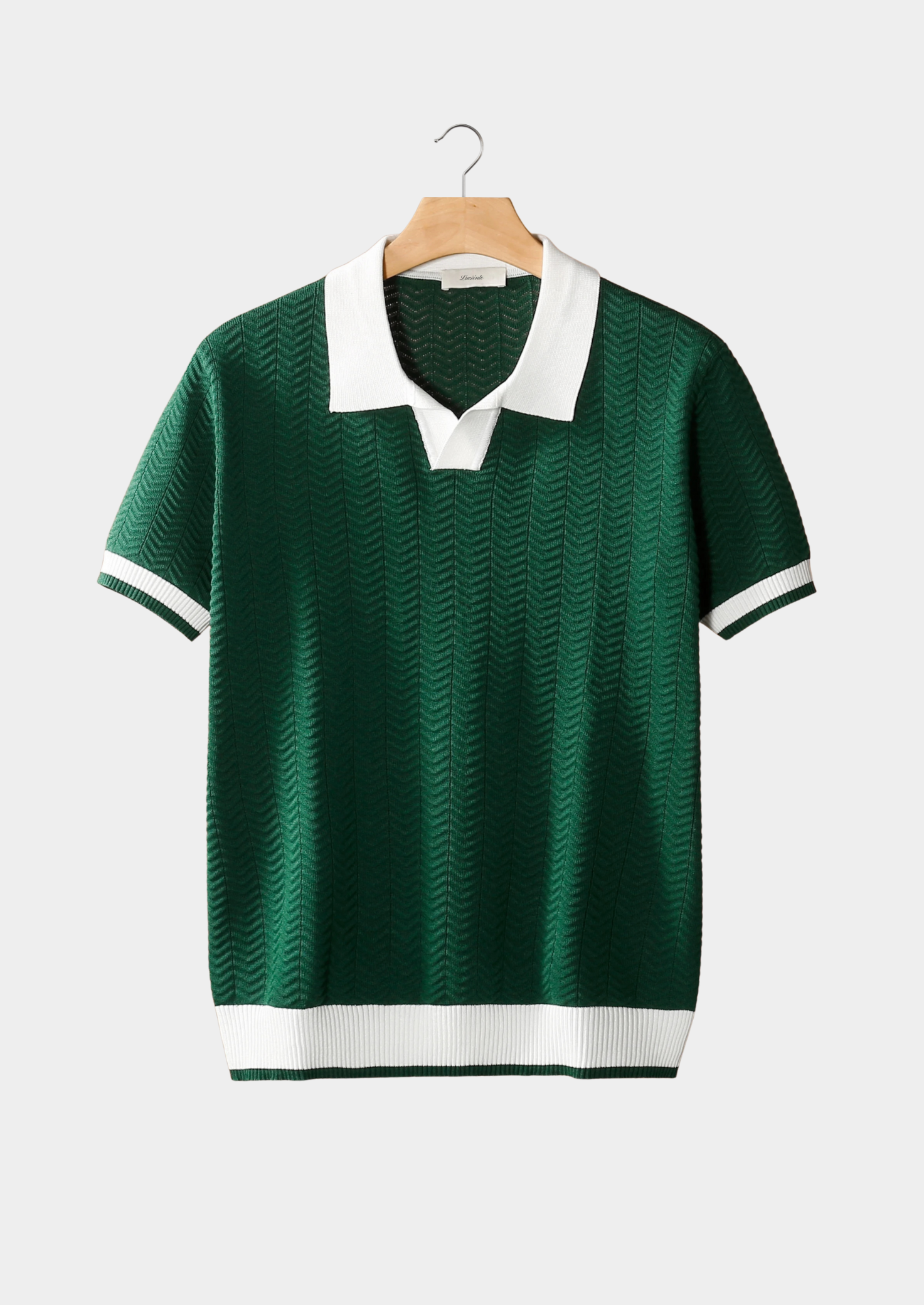 Poloshirt Herren Kurzarm Zickzackmuster Modernes Design