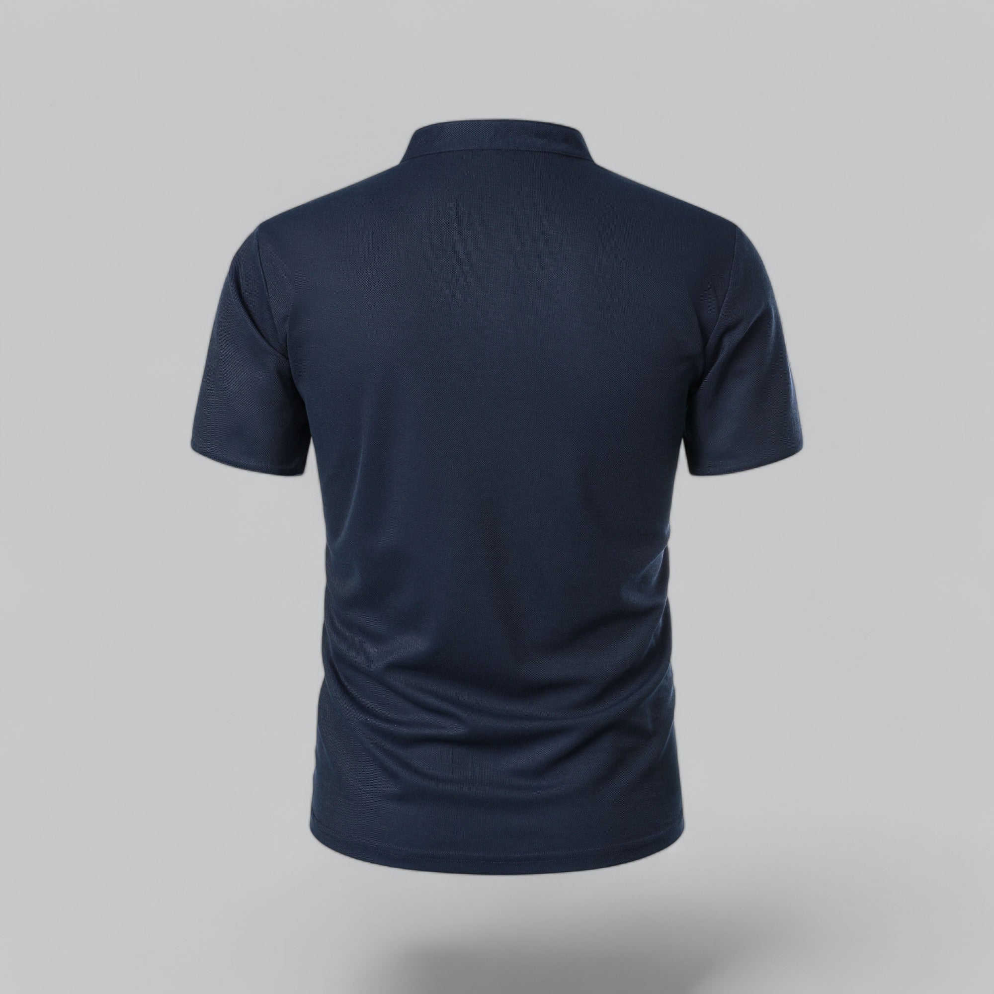 Poloshirt Herren Ohne Kragen Kurzarm Minimalistischer Stil