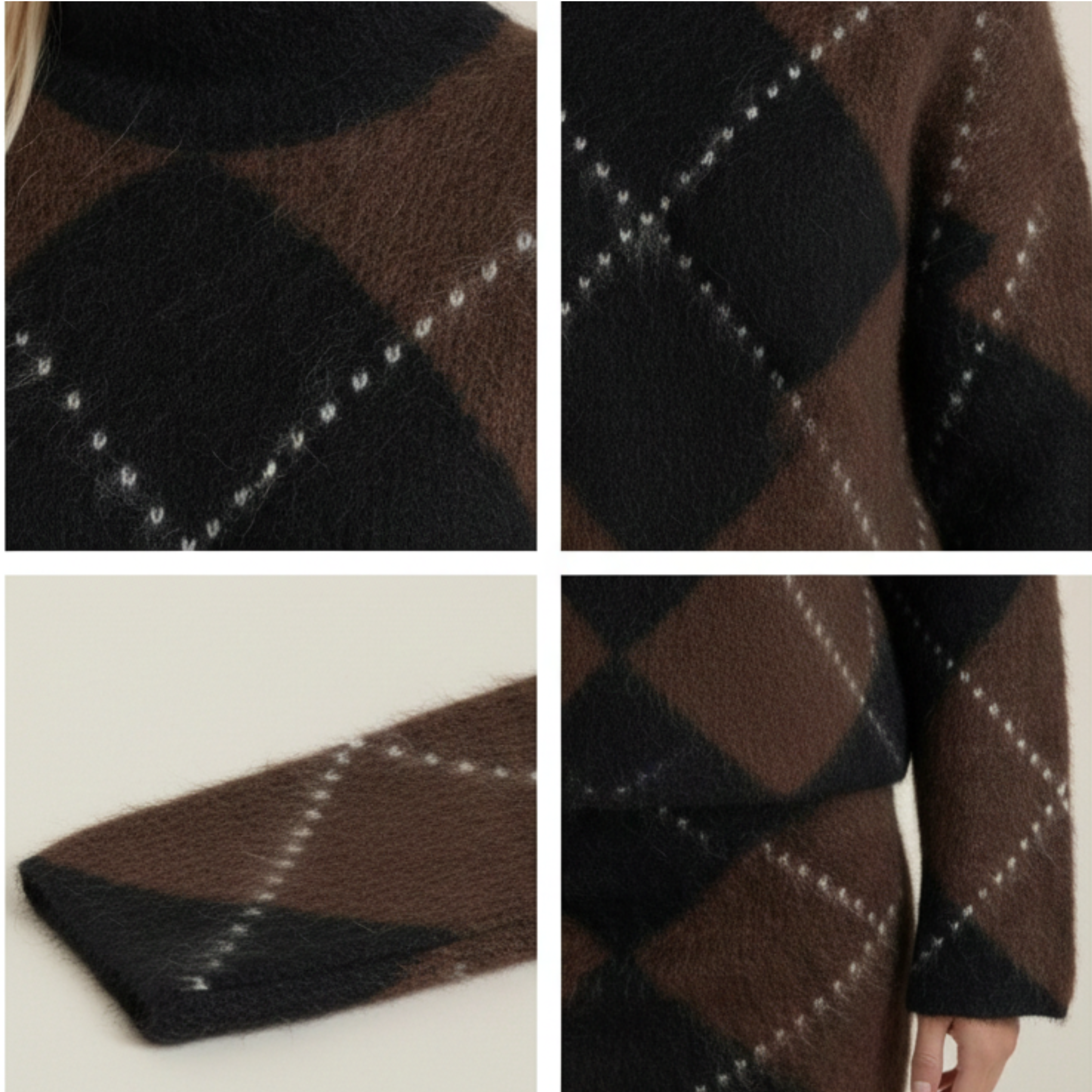 Rollkragenpullover Damen Weiter Schnitt mit lockerer Passform