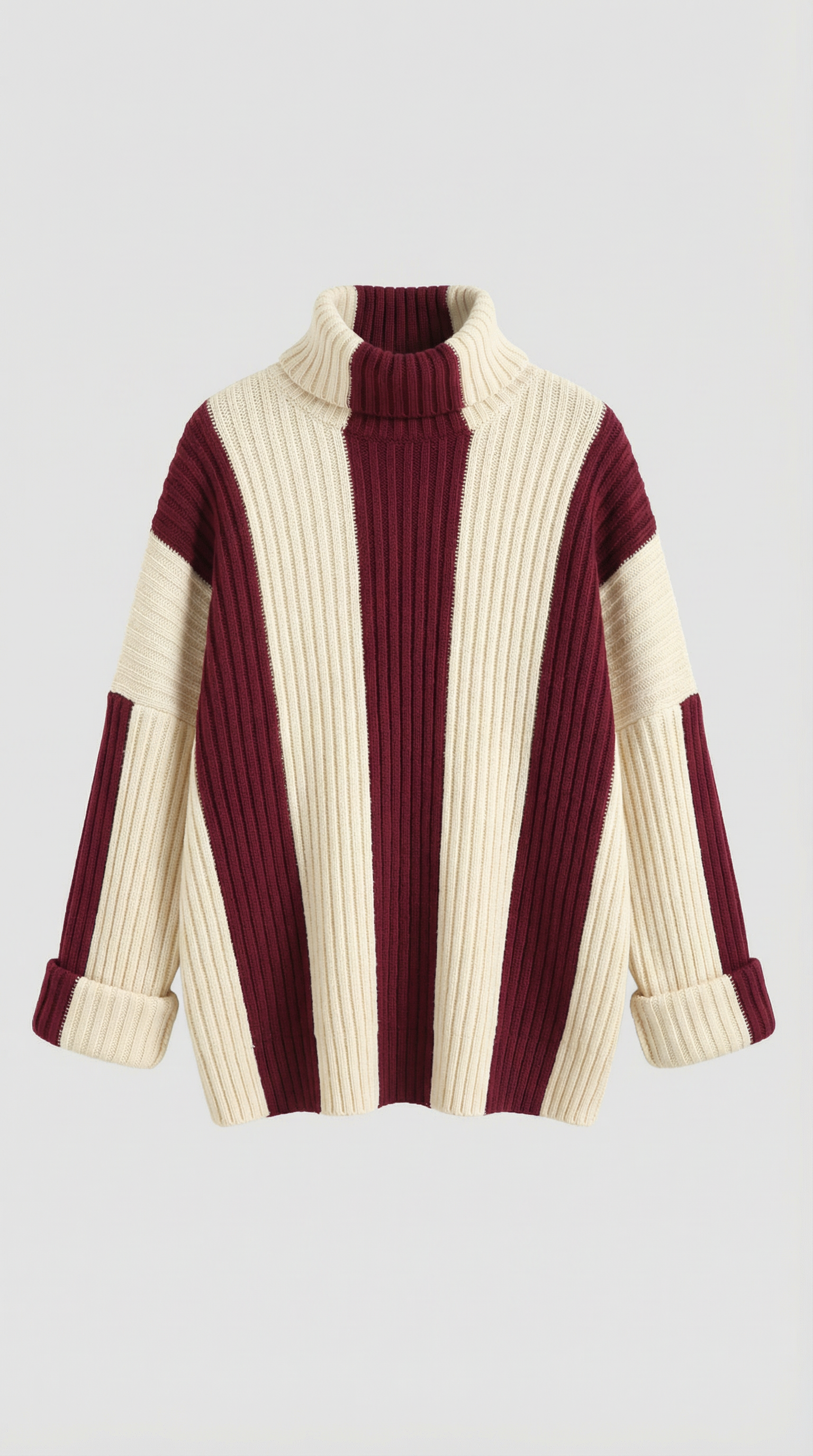 Rollkragenpullover Damen Weiter und locker geschnittener Stil